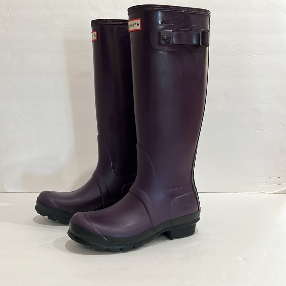 Hunter High Rain Boots Purple